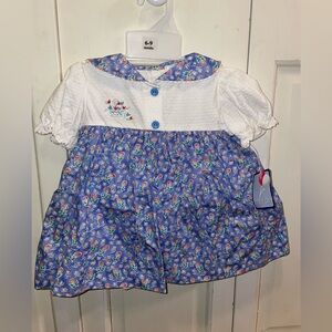 Vintage girls petit Ami (sprouts) dress with bloomers size 6/9months